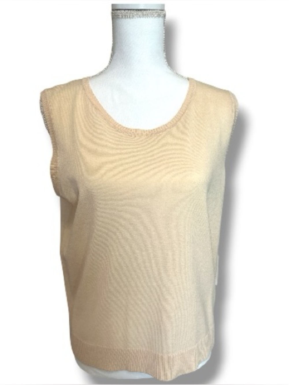 Judith Hart Collection NWT Ivory Sleeveless Sweater Shell Tank Top Large